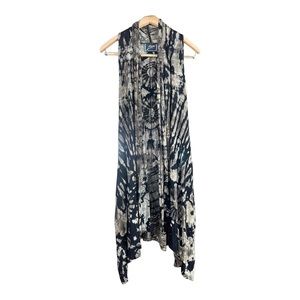 ZUMI OS boho sleeveless open draped vest top